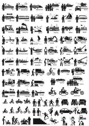 Comprehensive Transport and Vehicle Icon Set Free Vector
