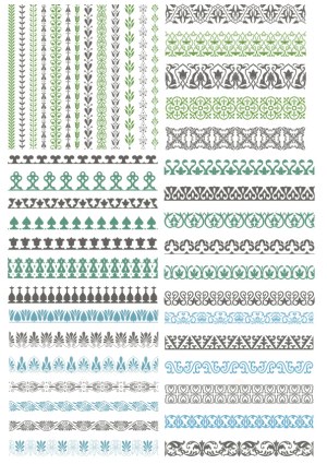 Decorative Vintage Floral and Ornamental Borders Collection Free Vector