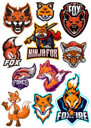 Collection of Fox-Themed Vector Logos and Mascots Free Vector