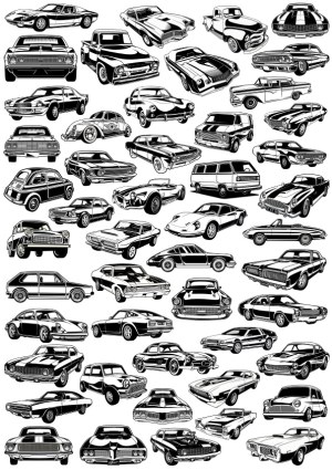 Classic Car Vector Collection Free Vector