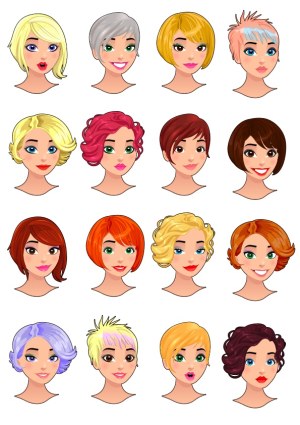 Collection of Diverse Female Hairstyles Vector Set Free Vector