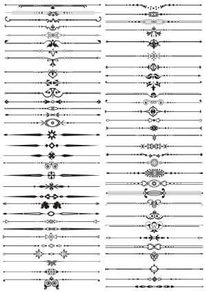 Ornamental Decorative Line Dividers Collection Free Vector