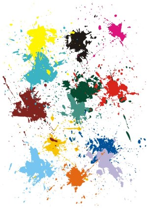 Colorful Paint Splatter Vector Collection Free Vector