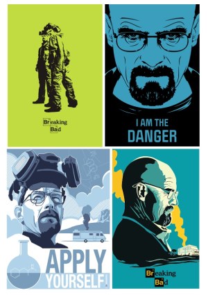 Breaking Bad Themed Vector Posters Featuring Walter White Free Vector