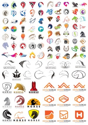 Horse and Mustang Logo Design Collection Free Vector