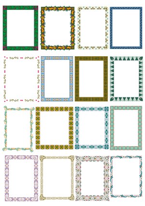 Collection of Ornate Decorative Vector Frames and Borders Free Vector