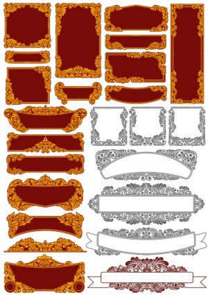 Ornate Vintage Decorative Border and Frame Vectors Free Vector
