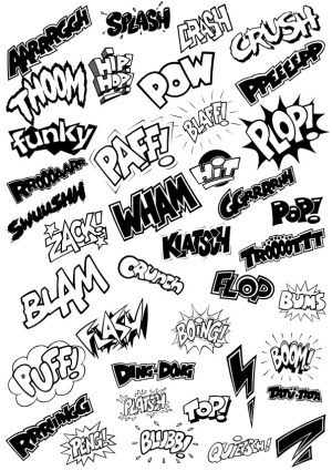 Comic Book Sound Effect Words Vector Set Free Vector