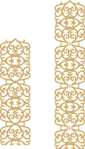 Golden Ornate Vertical Decorative Borders Free Vector