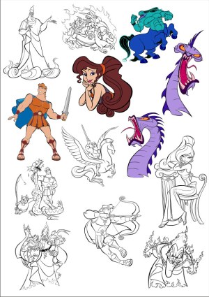 Hercules Animated Characters Vector Set Free Vector