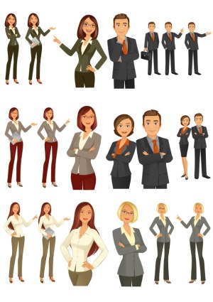 Business People Characters Vector Illustration Set Free Vector