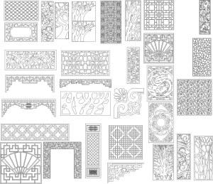 Intricate Asian-Inspired Vector Pattern Pack Free Vector