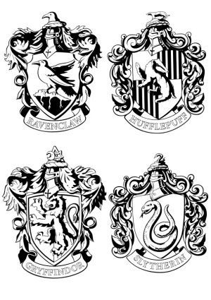 Black and White Heraldic Animal Crests with Knights' Helmets Free Vector