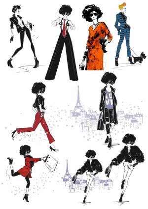 Stylish Women Fashion Characters Vector Set Free Vector