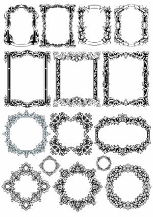 Vintage Ornate Decorative Frame Collection Free Vector