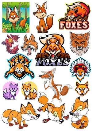 Collection of Fox Vector Mascots and Cartoon Illustrations Free Vector