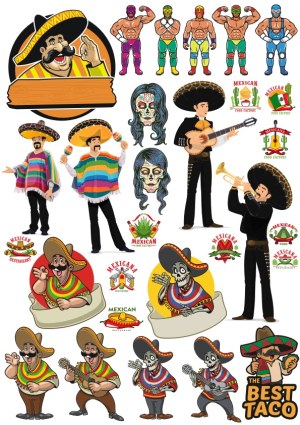 Mexican Culture and Symbols Vector Collection Free Vector