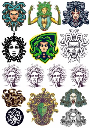 Medusa Vector Illustrations Collection Free Vector