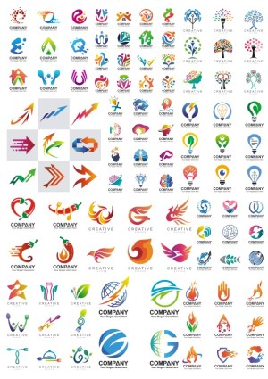 Collection of Colorful Creative Business Logo Vectors Free Vector
