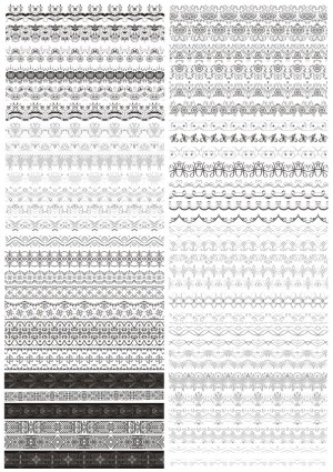 Decorative Ornamental Border and Divider Vector Patterns Free Vector