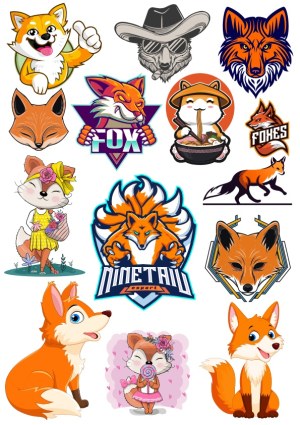 Collection of Cartoon and Stylized Fox and Fox-related Mascot Vectors Free Vector