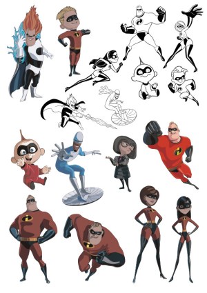 Vector Collection of Stylized Superhero Characters in Various Poses Free Vector