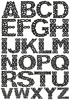 Celtic Knotwork Alphabet Vector Set Free Vector