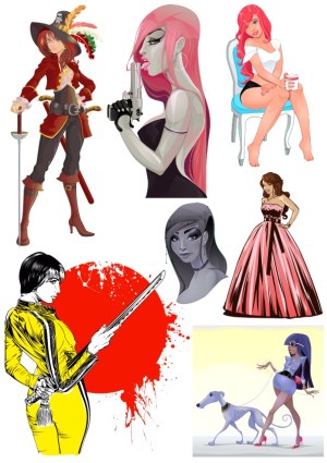 Diverse Female Characters Vector Collection Free Vector