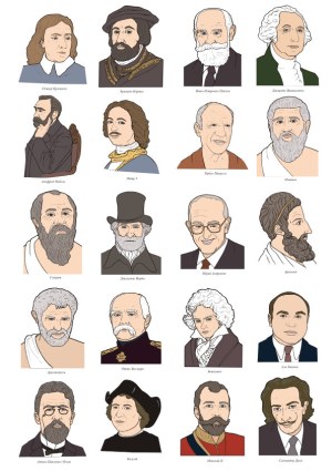 Portrait Vector Collection of Historical and Famous Figures Free Vector