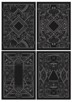 Steampunk Mechanical Gears and Cogs Decorative Backgrounds Free Vector