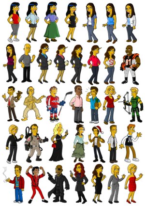 Diverse Cartoon Characters Set in Various Costumes and Poses Free Vector