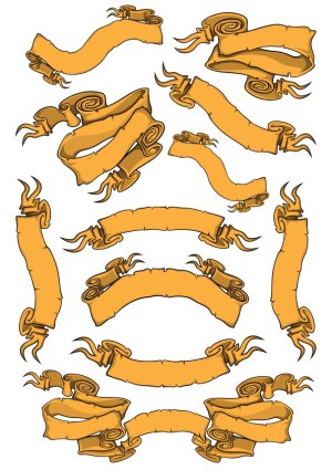 Vintage Scroll Banner Vector Set Free Vector