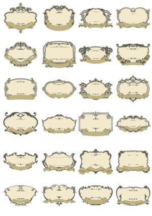 Vintage Decorative Labels and Frames Collection Free Vector
