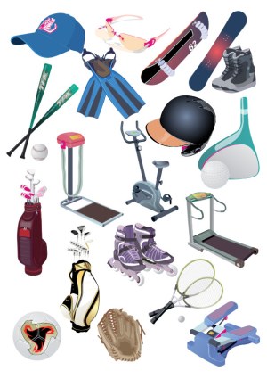 Various Sports Equipment Vector Collection Free Vector