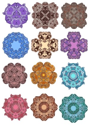 Colorful Decorative Mandala Vector Collection Free Vector