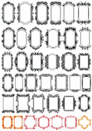 Collection of Ornate Vintage Decorative Frames and Borders Free Vector