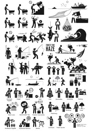 Business, Fishing, and Forest Fire Hazard Vector Icons Free Vector
