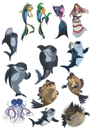 Cartoon Sea Creatures Vector Collection Free Vector