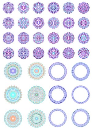 Decorative Circular Mandala Patterns and Frames Collection Free Vector
