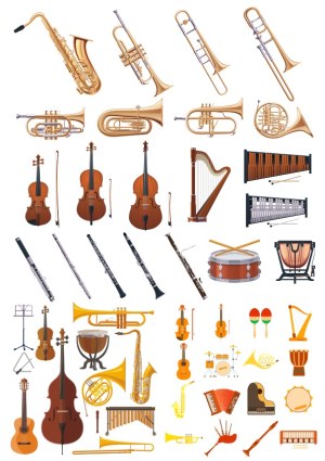 Comprehensive Vector Collection of Musical Instruments Free Vector