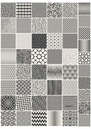 Collection of Black and White Geometric and Abstract Pattern Vectors Free Vector