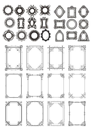 Ornate Vintage and Decorative Frame Vector Collection Free Vector