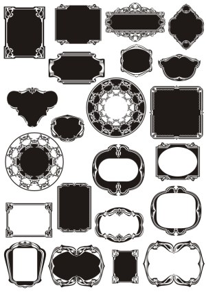 Classic Ornate Vintage Frames Vector Set Free Vector