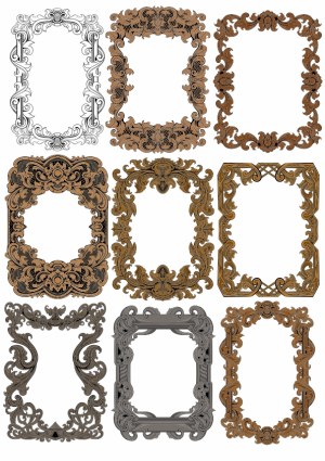 Vintage Ornate Decorative Frames Collection Free Vector