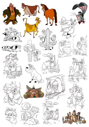 Animated Western Farm Animal Characters and Scenes Collection Free Vector