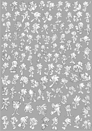 Black and White Cartoon Character Silhouettes Collection Free Vector