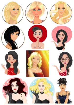 Collection of Diverse Female Avatars and Portraits Free Vector