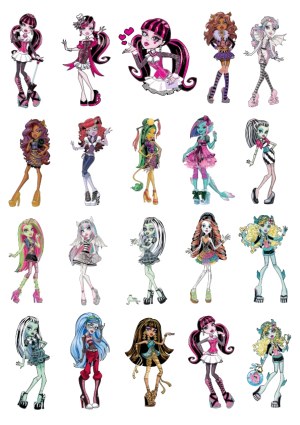 Collection of Stylized Monster Girl Characters Vector Art Free Vector