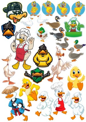 Cartoon Ducks and Geese Vector Collection Free Vector