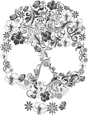 Floral Skull Decorative Ornament Vector Free Vector